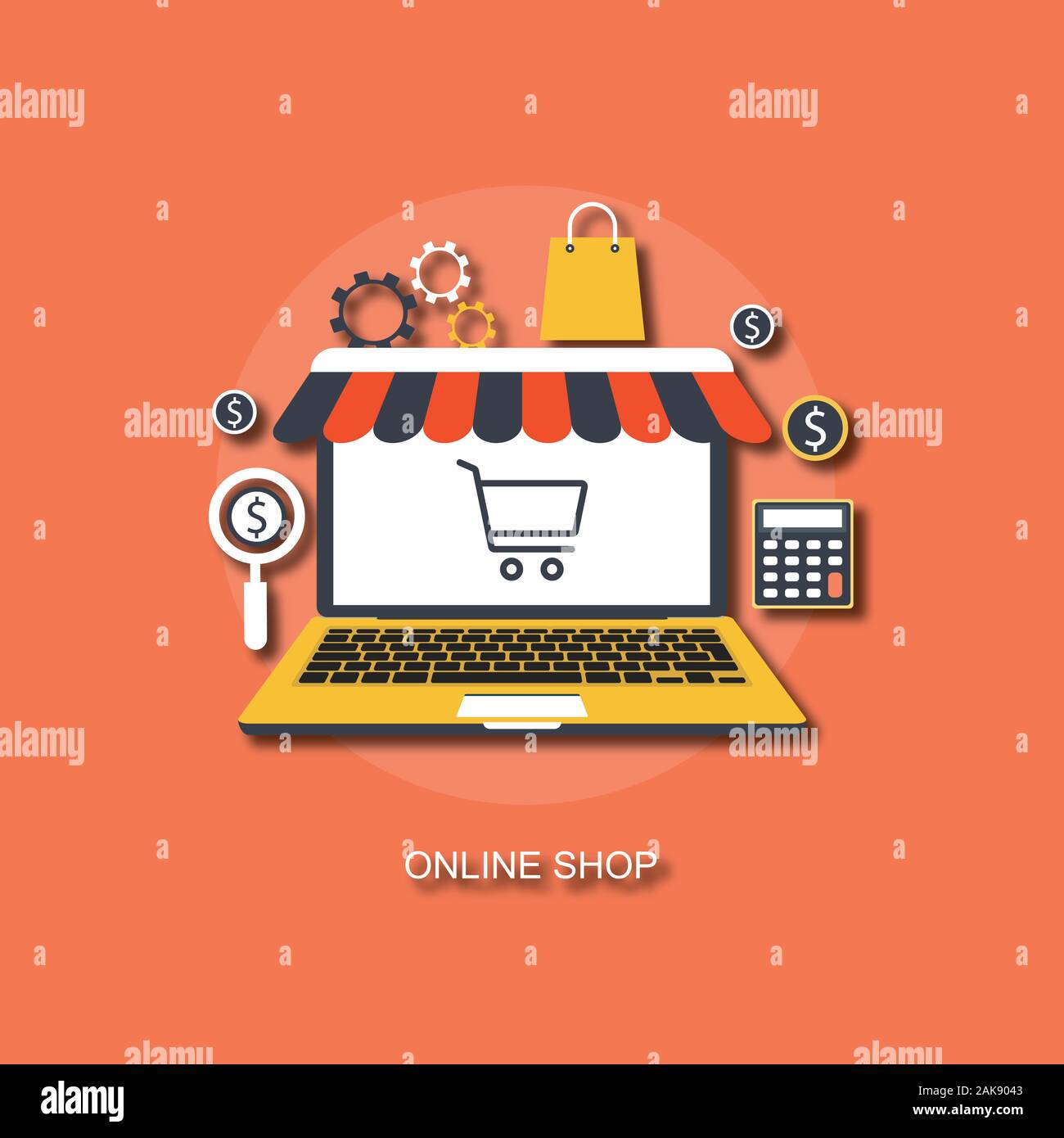 Online payment concept. Laptop with electronic invoice. stock ...