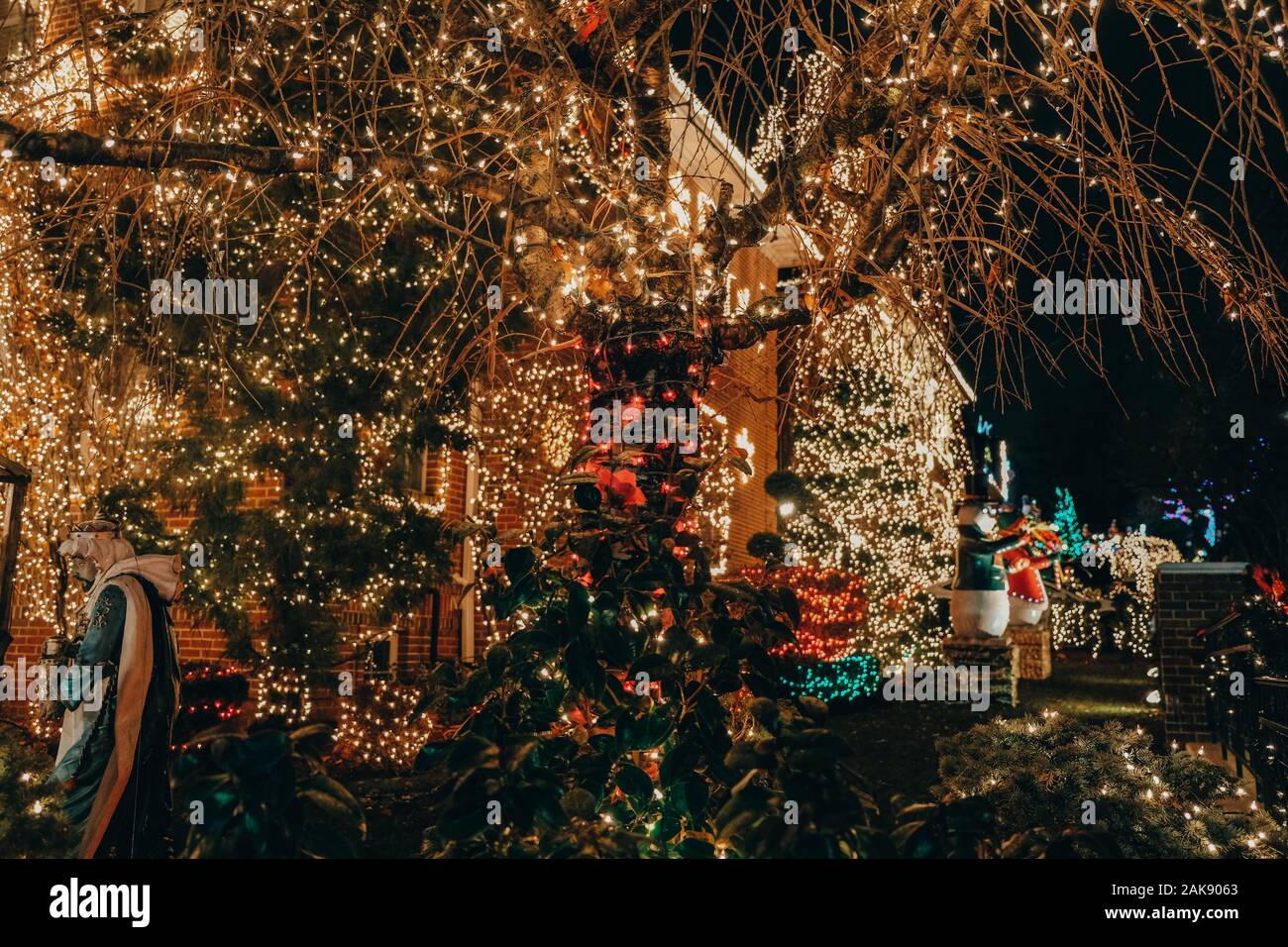 Christmas lights, New York Stock Photo Alamy
