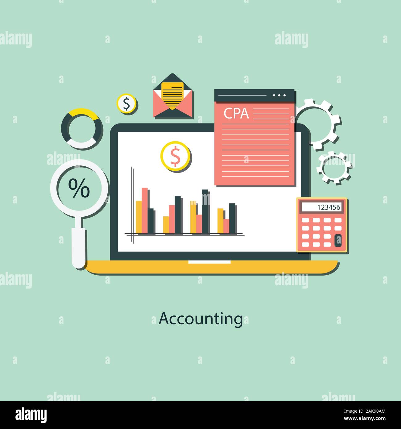 Auditing Concepts Auditor At Table During Examination Of