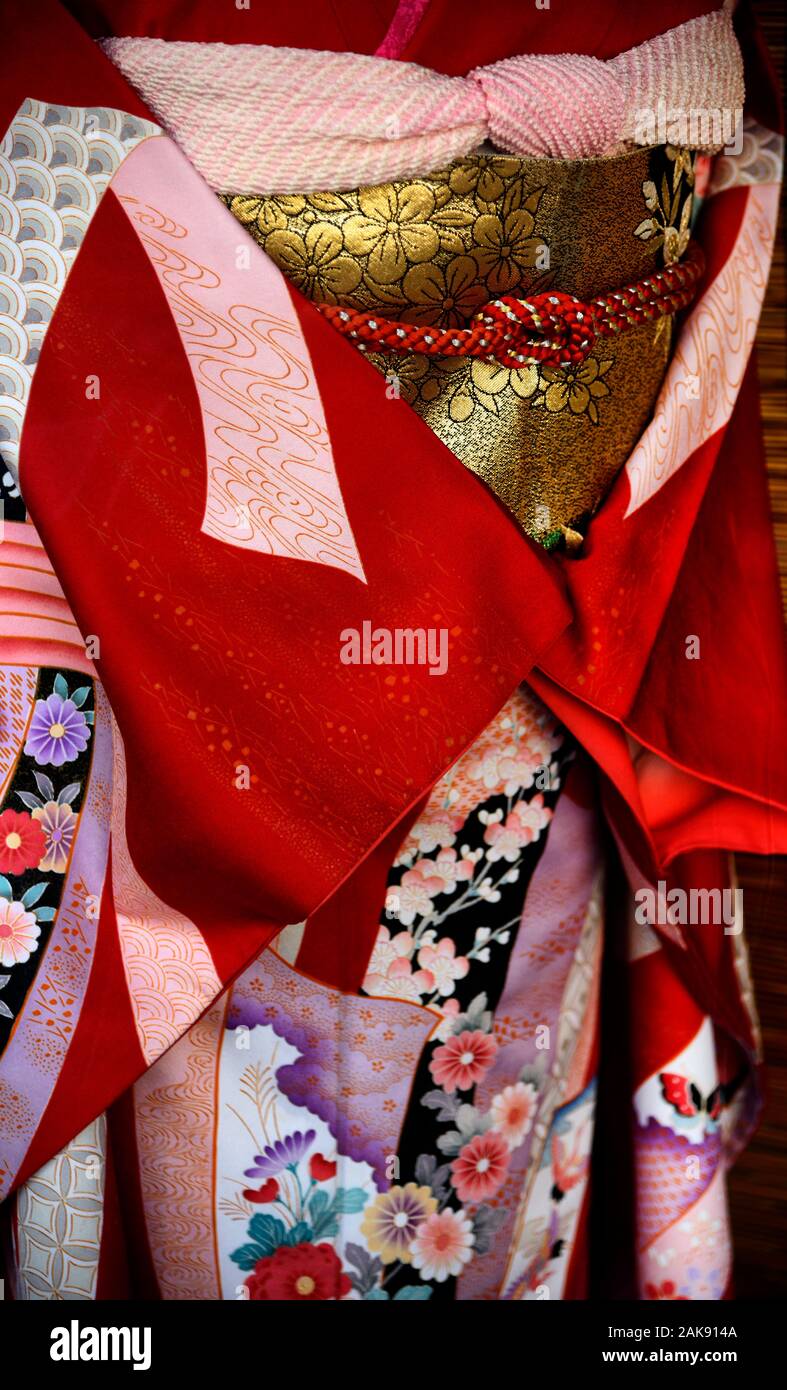Kimono Detail Japan Stock Photo