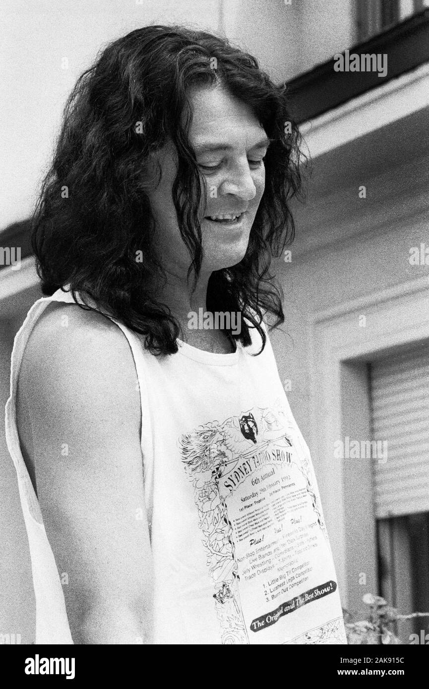 Milan Italy 05/07/1993 : Ian Gillan, photo session after the press conference Stock Photo