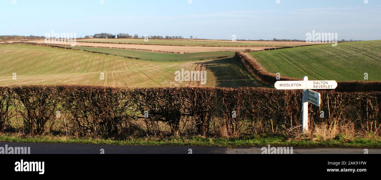 Yorkshire Wolds Stock Photo