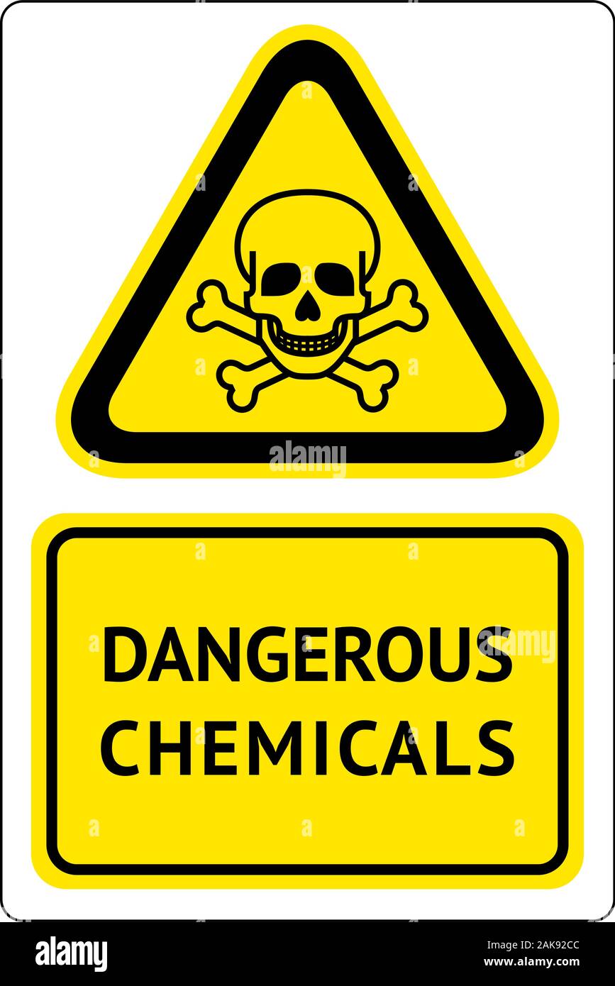 Dangerous chemicals sign Stock Vector