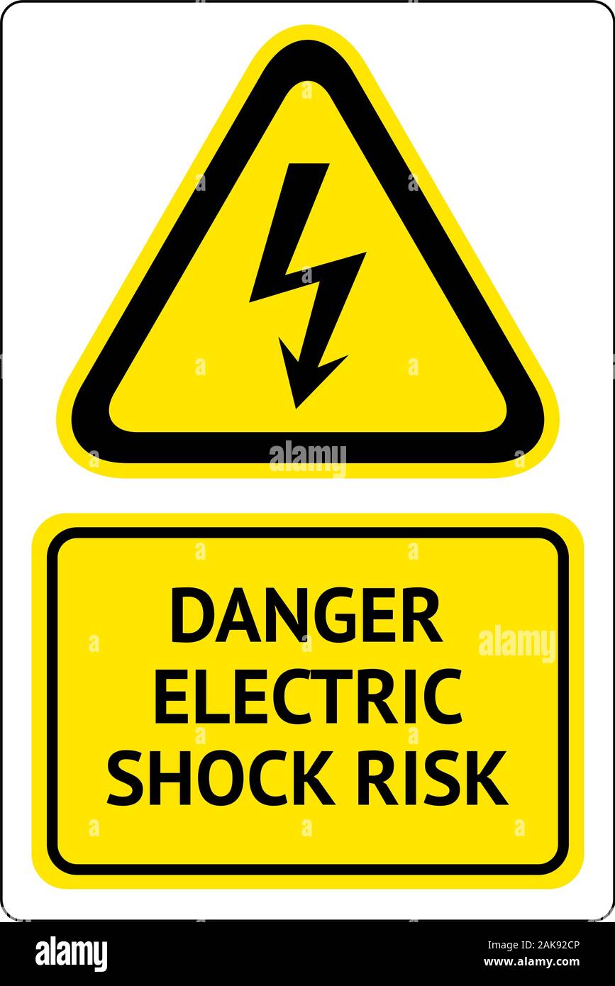 Danger electric shock risk Stock Vector Image & Art - Alamy