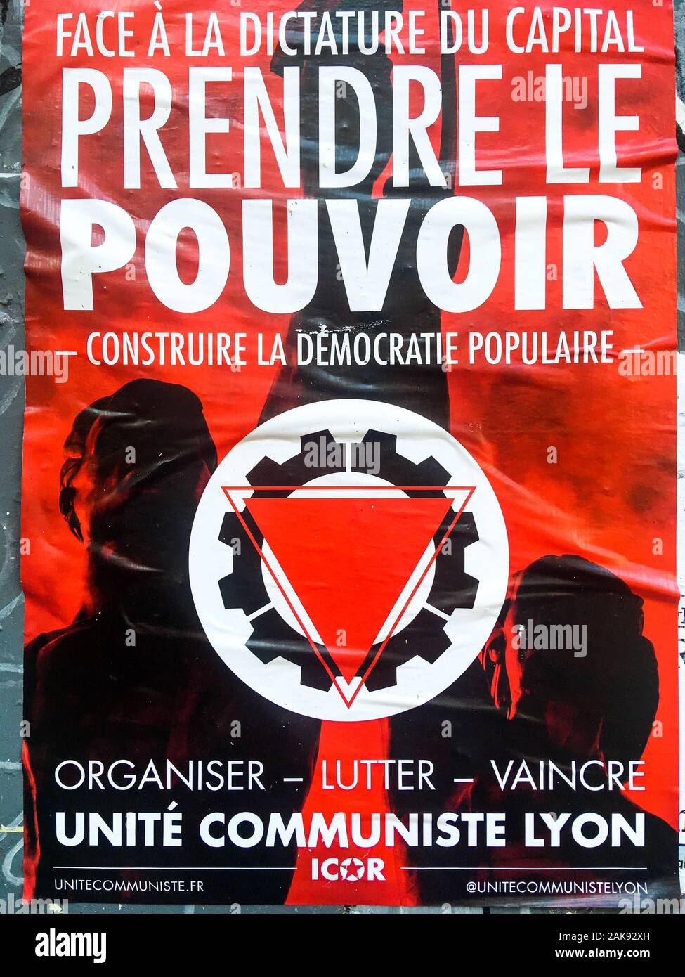Left Wing Political poster, Lyon, France Stock Photo - Alamy