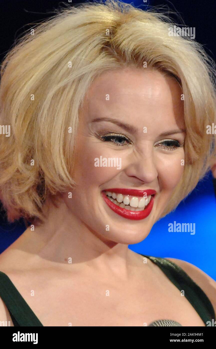 Milan Italy  10/11/2007    Rai Television ”Che tempo che fà “: Kylie Minogue Stock Photo