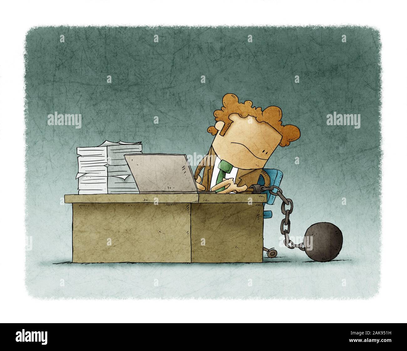 Chained to your desk hires stock photography and images Alamy
