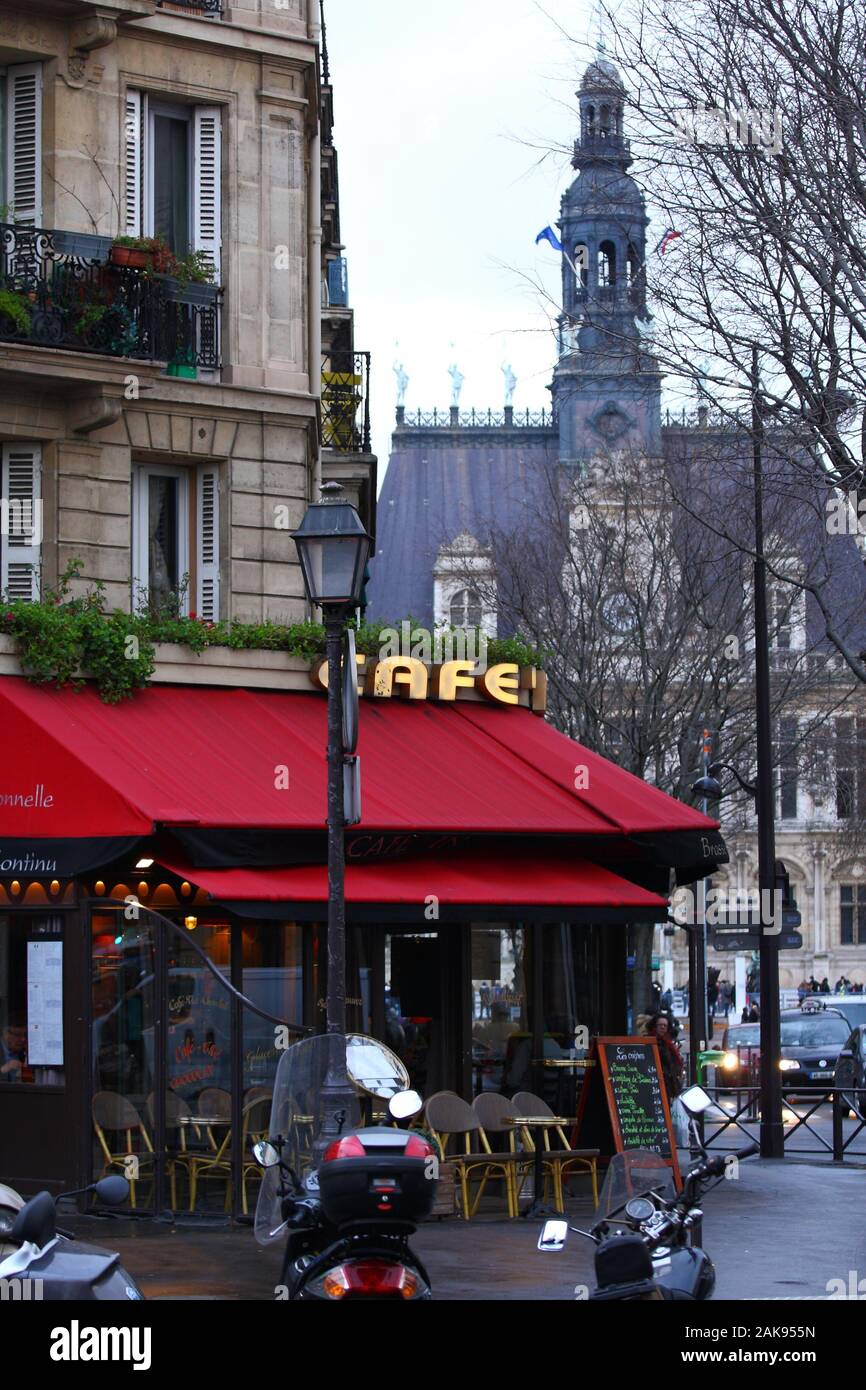 Parisian cafe Stock Photo