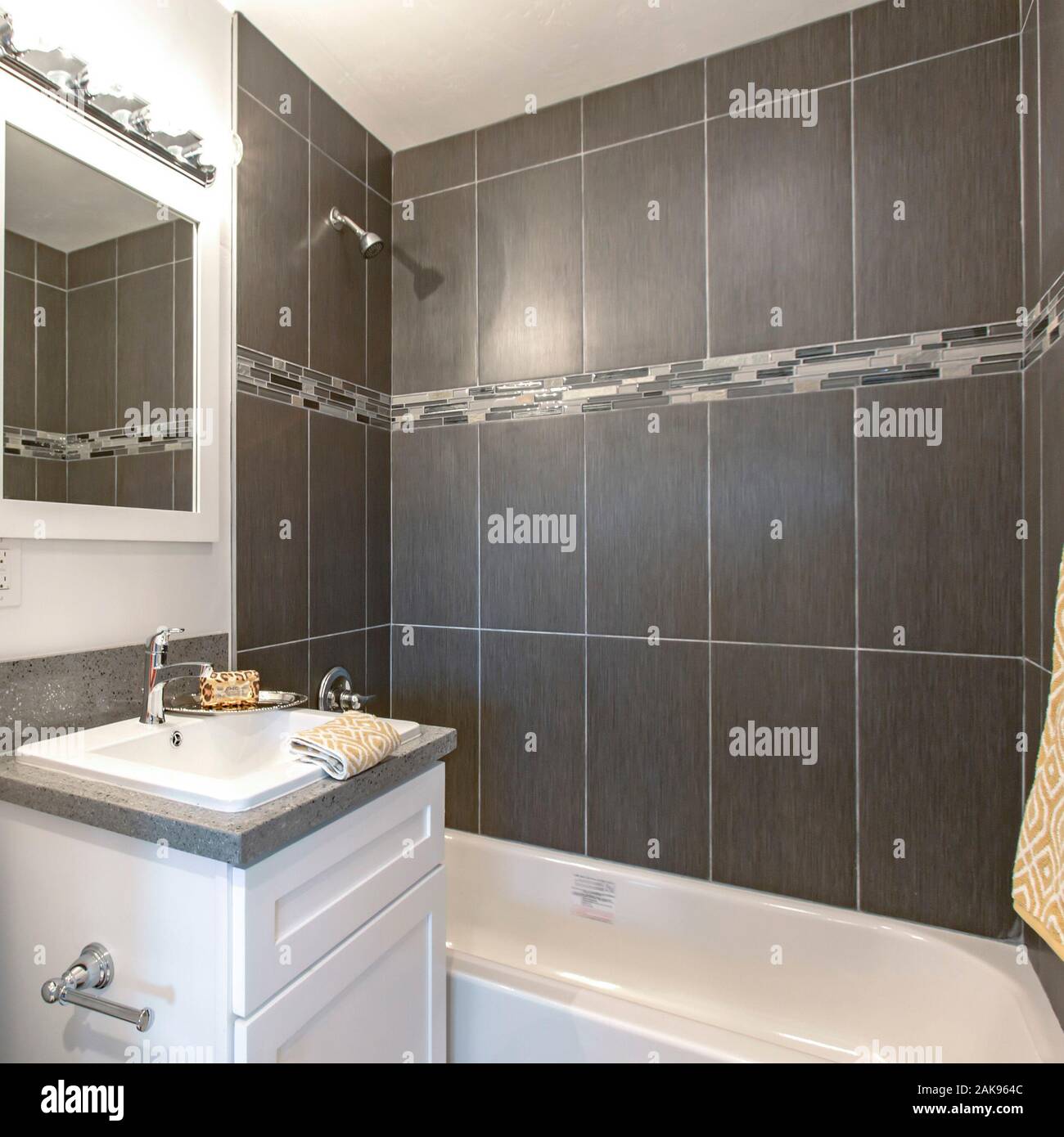 https www alamy com square dark tile in the shower clean inside image338877852 html