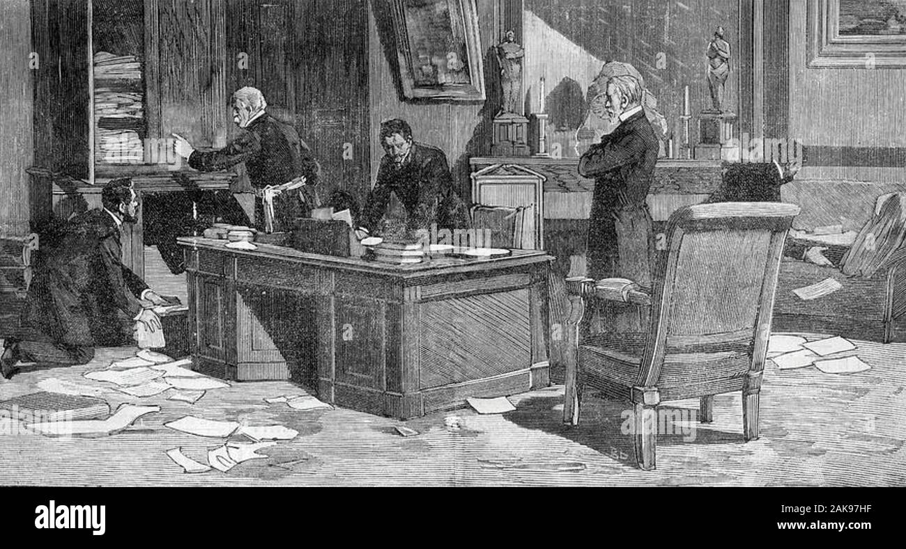 CHARLES DE LESSEPS son of Ferdinand has his office searched as part of the Panama Canal Scandal of 1891 Stock Photo
