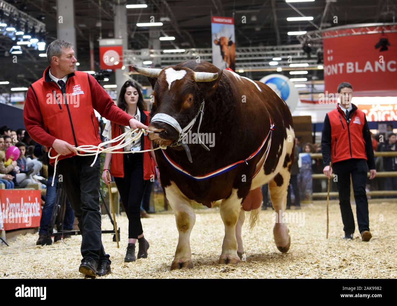 Paris, “Porte de Versailles” city gate, on March 1, 2019: International Agricultural Show. Atmosphere at the fair during the General Agricultural Comp Stock Photo