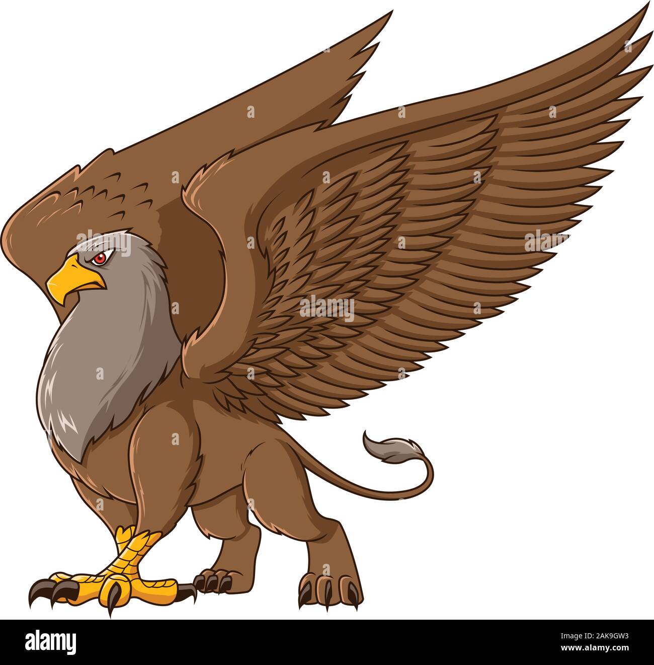 Griffin on White Stock Vector