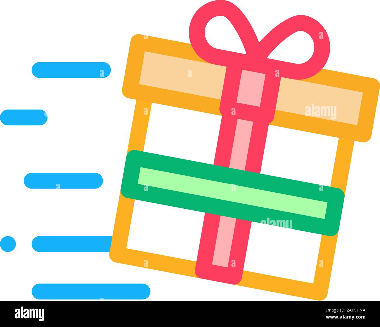 Gift with Speed of Light Icon Vector Outline Illustration Stock Vector ...