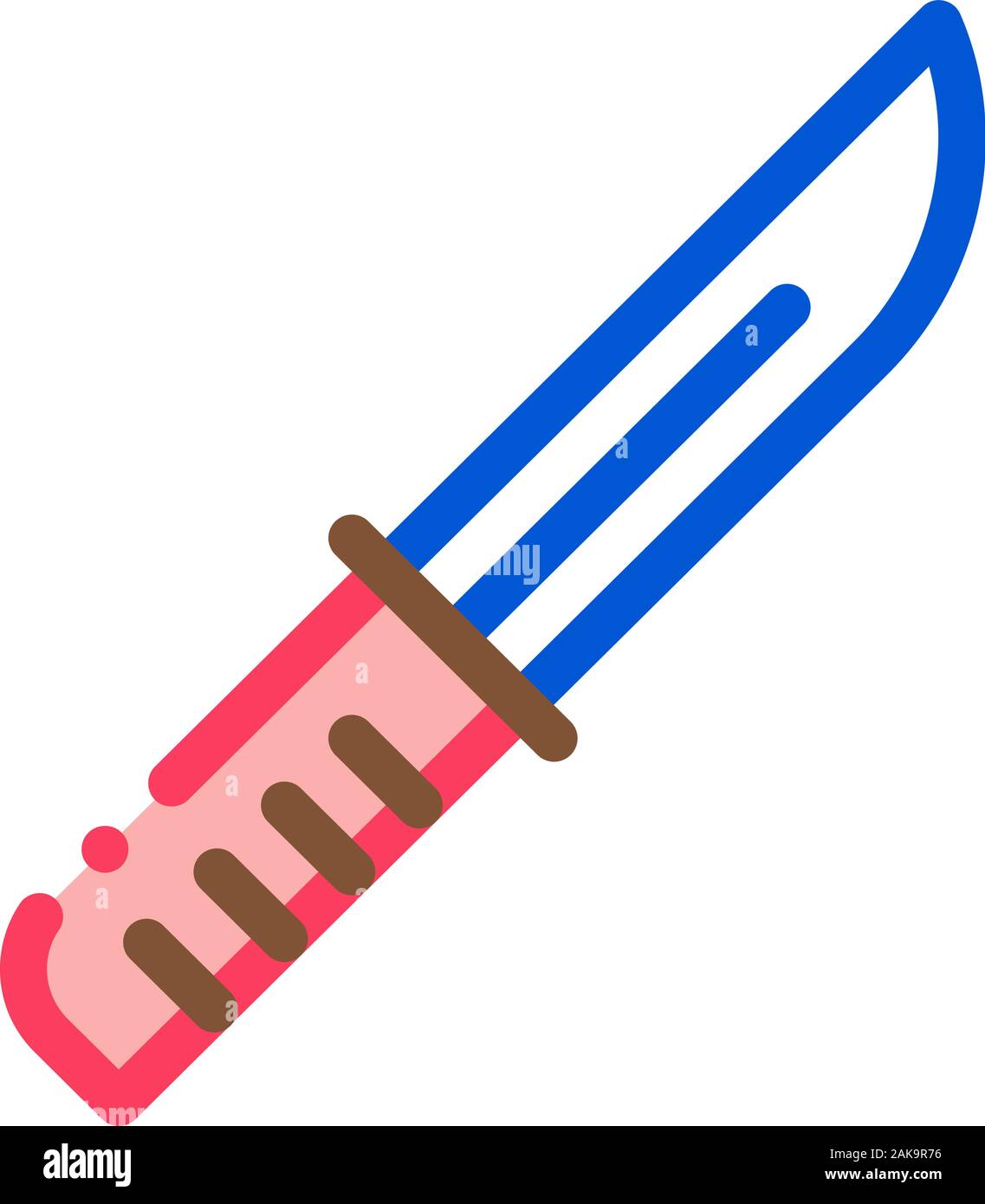 Camping Knife Sign Icon Vector Outline Illustration Stock Vector Image ...