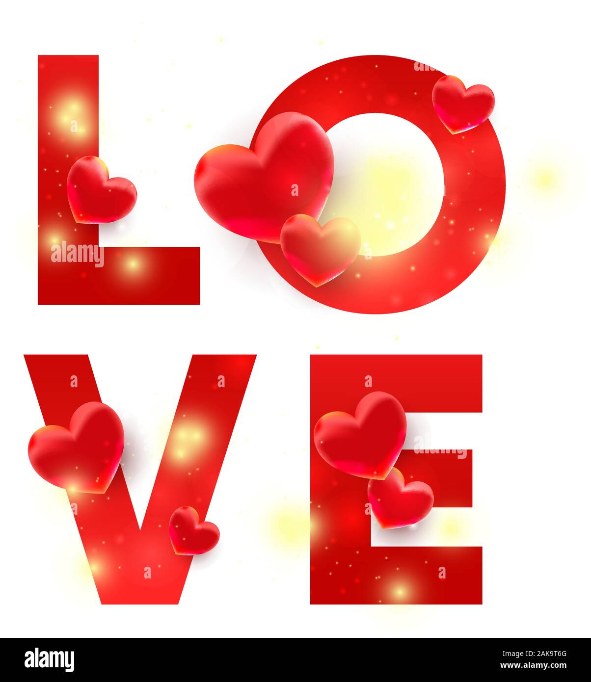 Letters love heart symbol 3d hi-res stock photography and images ...