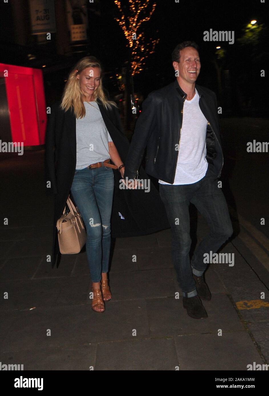 Brendan Cole and wife Zoe Hobbs the Saddlers Wells Theatre the Press