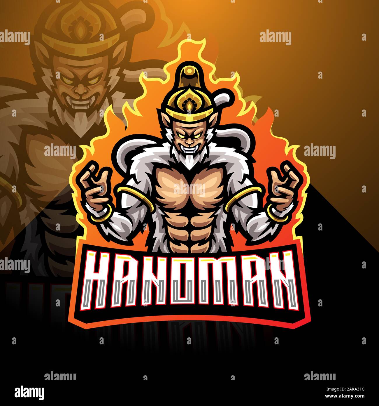 Hanoman Esport Mascot Logo Design Stock Vector Image Art Alamy Hanoman Esport Mascot Logo Design Stock Vector Image Art Alamy