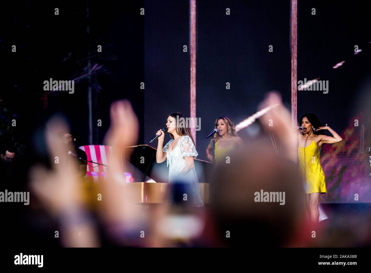 Odense, Denmark. 27th, June 2019. The American singer and songwriter Lana del Rey performs a live concert during the Danish music festival Tinderbox 2019 in Odense. (Photo credit: Gonzales Photo - Lasse Lagoni). Stock Photo