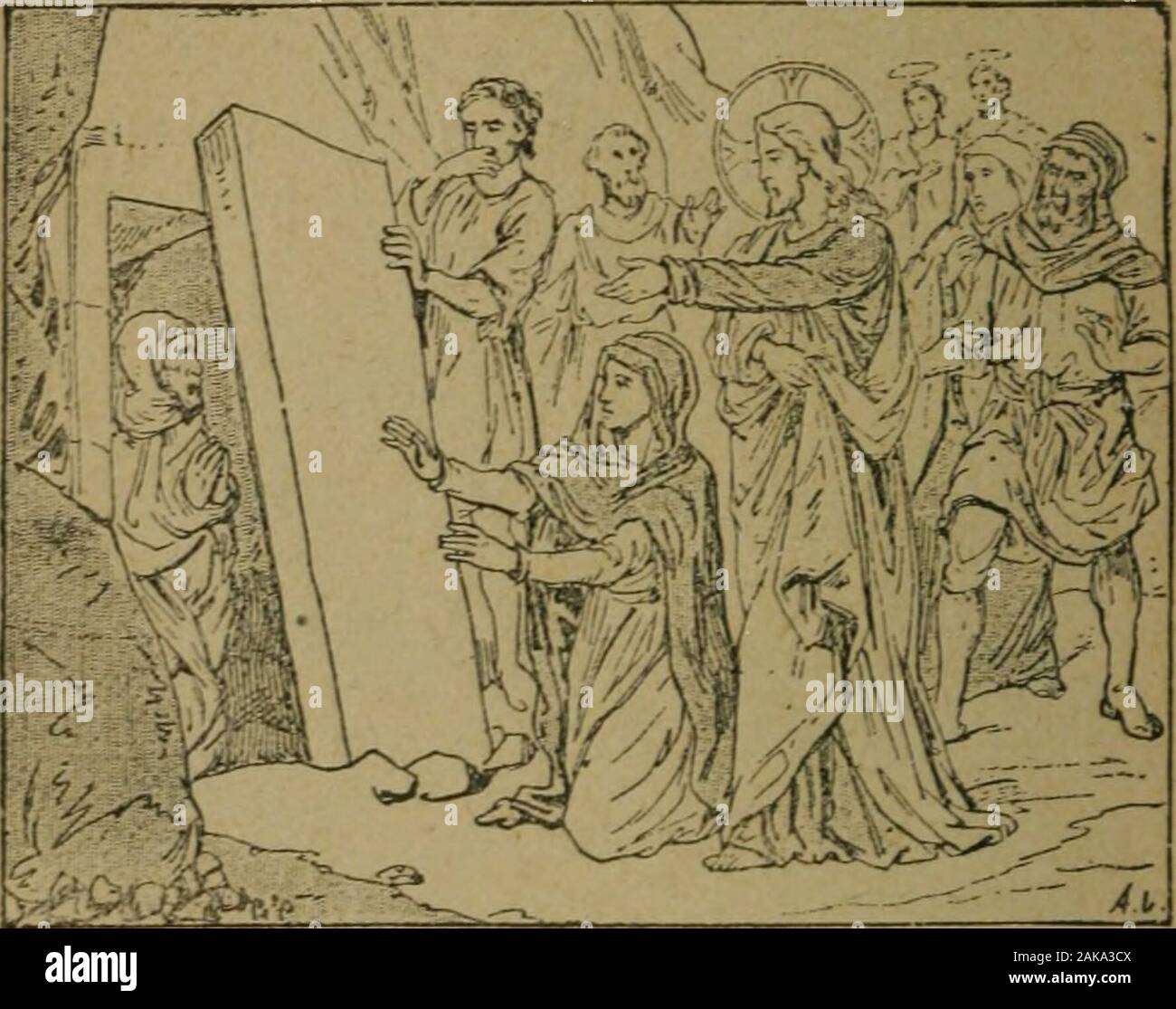 Le livre de tous . et sur elle il pleure, au lieu dappeler lefeu du ciel. Quel affligé Jésus a-t-il rencontrésans le consoler? La veuve de Naïm pleurait; ilressuscite son enfant et le rend à sa mère, heu-reuse et consolée. Marthe et Marie pleuraient leurfrère. Jésus ny tient pas : Où Vavez-vous déposé ?demande-t-il. On le mène au sépulcre. En vainon lui dit : « Déjà il est tombé en corruption » ; ilpleure et il crie de sa voix puissante * Lazare,sortez; et Lazare sort du tombeau. 56 fÉSnS-CHRIST Ce quil a fait alors, ne Ta-t-il pas renouvelé àtravers les siècles. Il est des mères qui pleuraien Stock Photo