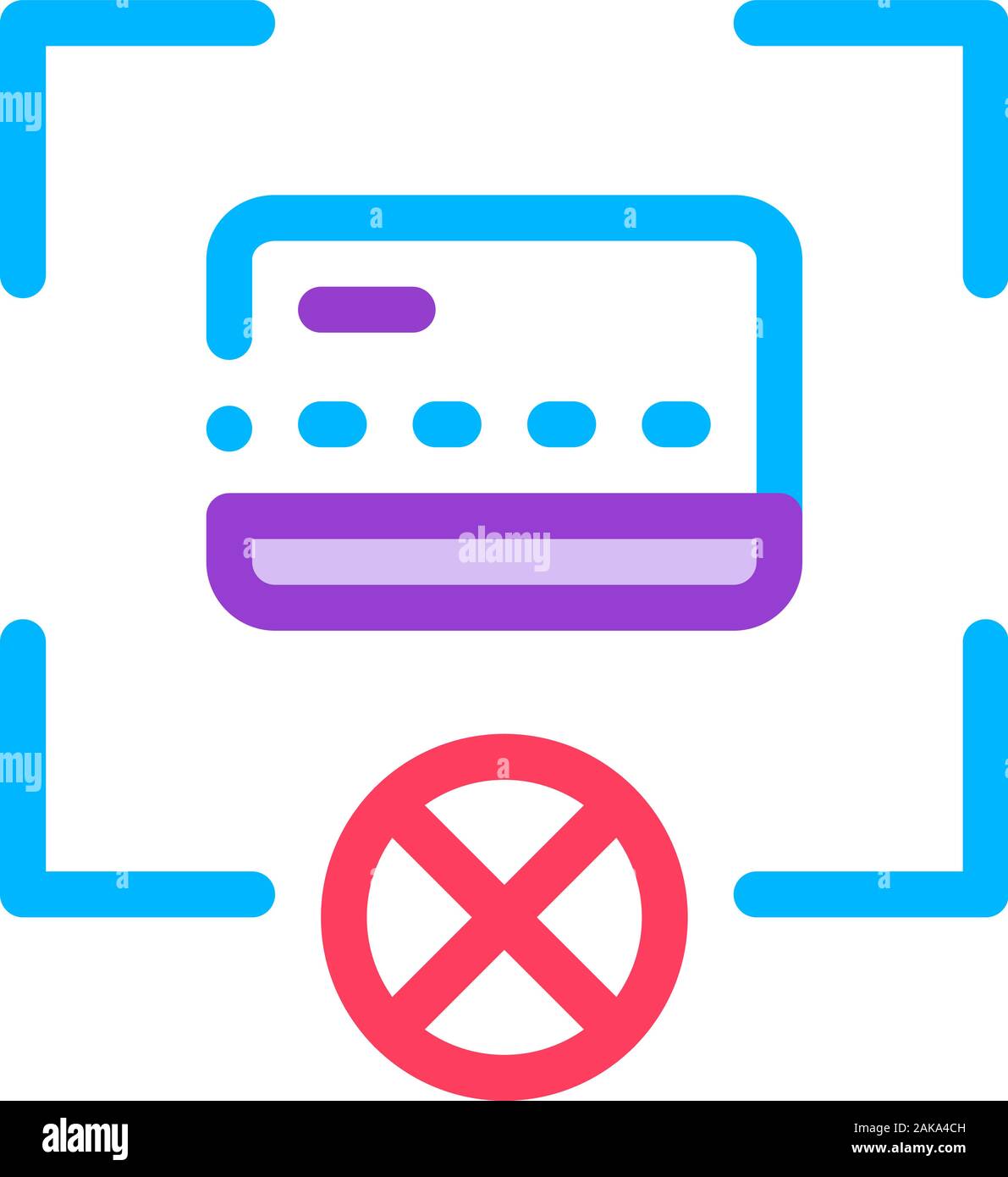 Credit Card Target Icon Vector Outline Illustration Stock Vector Image ...