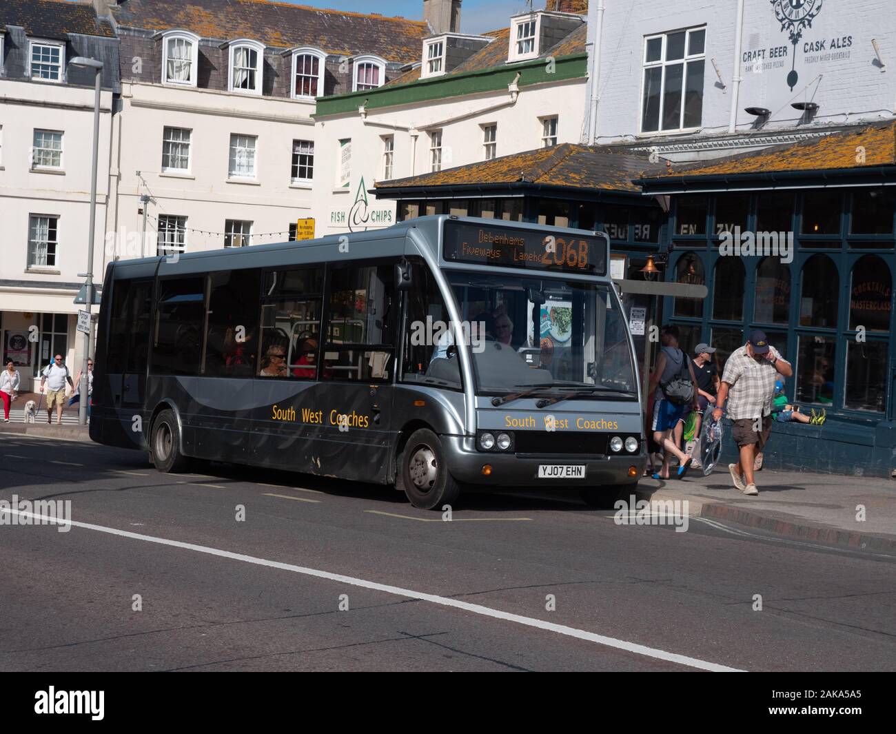 South west coaches YJ07 EHN. Optare Solo Stock Photo