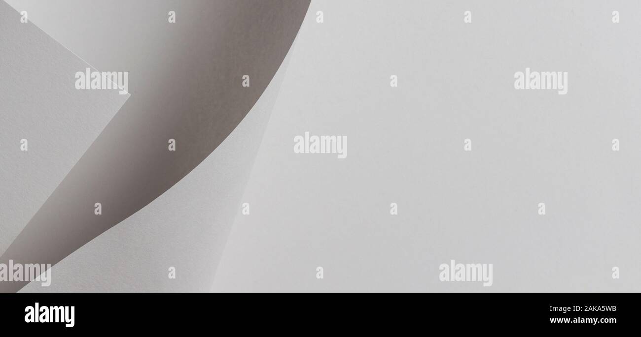 Abstract geometric shape gray color paper background Stock Photo
