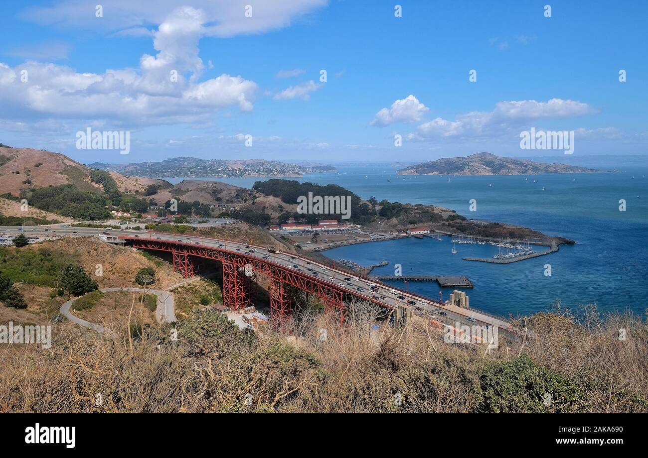 View of the northern driveway to the Golden Gate Bridge Horseshoe Bay