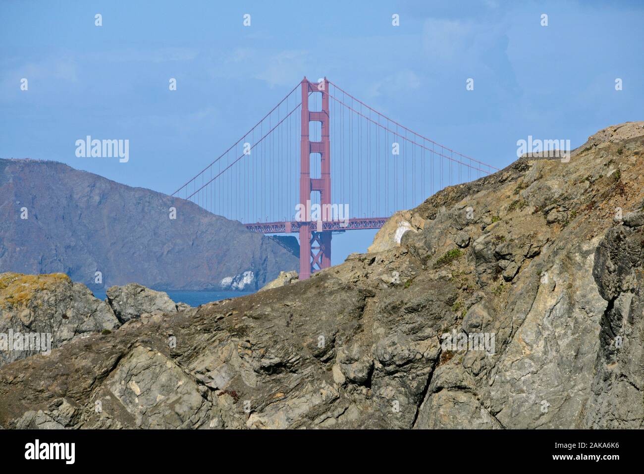 View of the Golden Gate Bridge from Lands End Park, San Francisco