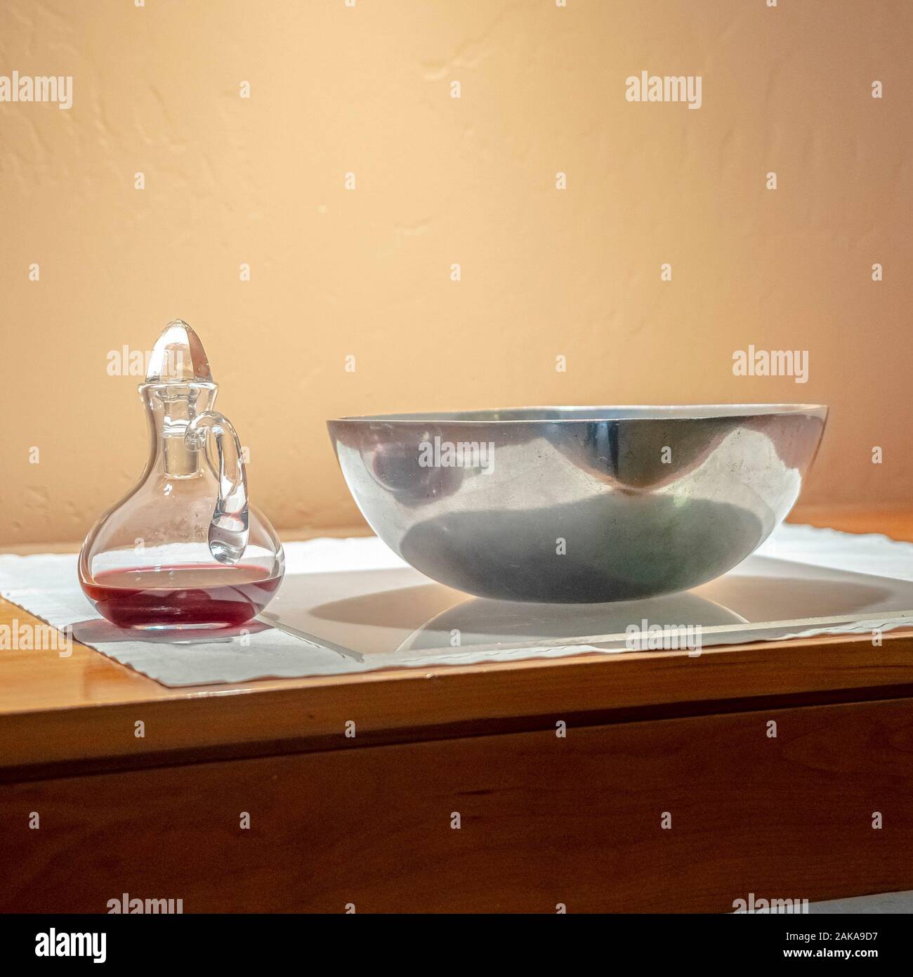 Communion wafer sacrament table hi-res stock photography and images - Alamy