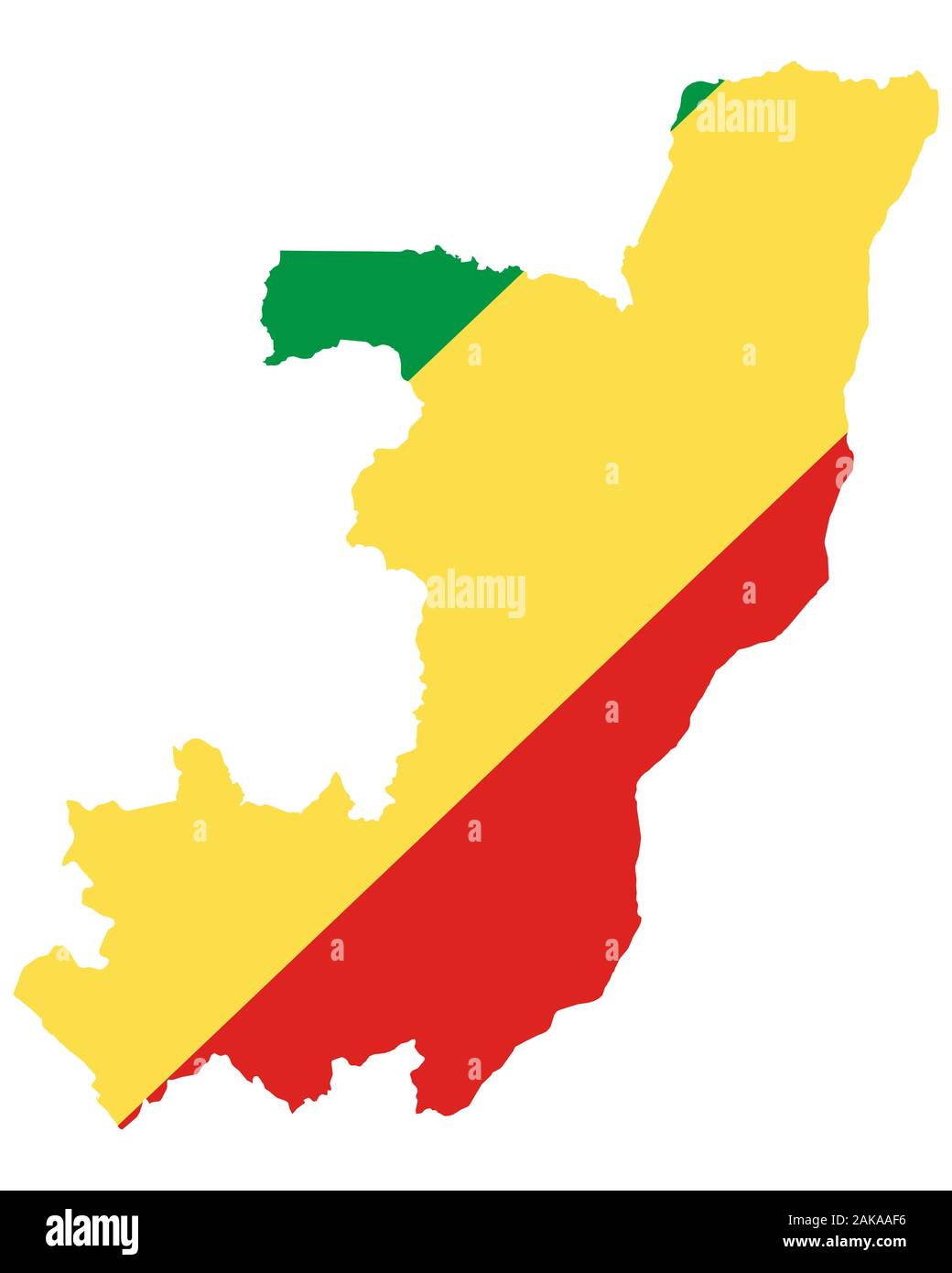 Flag in map of the Congo Stock Photo - Alamy