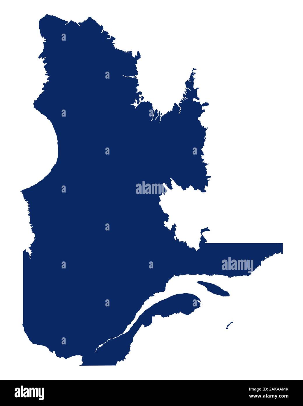 Quebec map silhouette isolated Cut Out Stock Images & Pictures - Alamy