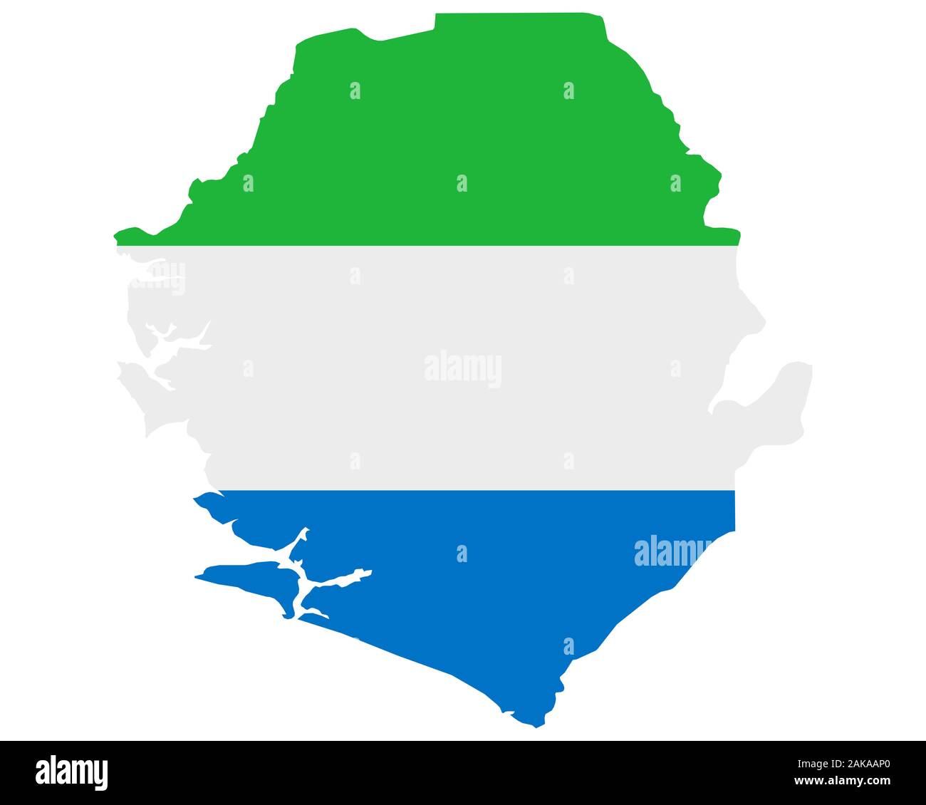 Flag in map of Sierra Leone Stock Photo - Alamy