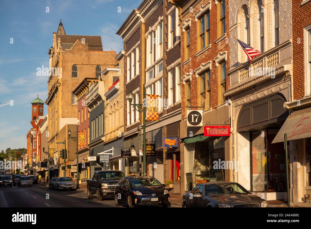 shopping district in downtown Staunton VA Stock Photo Alamy
