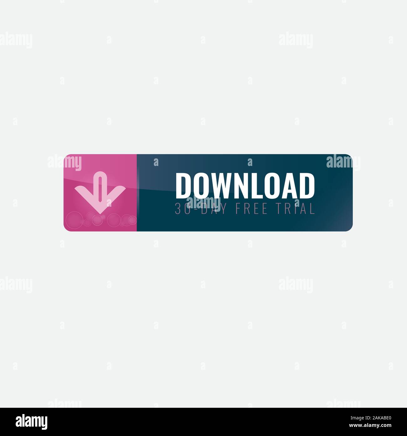 Download Icon on shiny long horizontal rectangle Internet Button. Vector illustration. Stock Vector