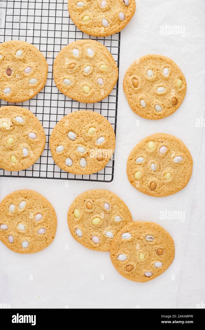 Mini Eggs Cookies Stock Photo