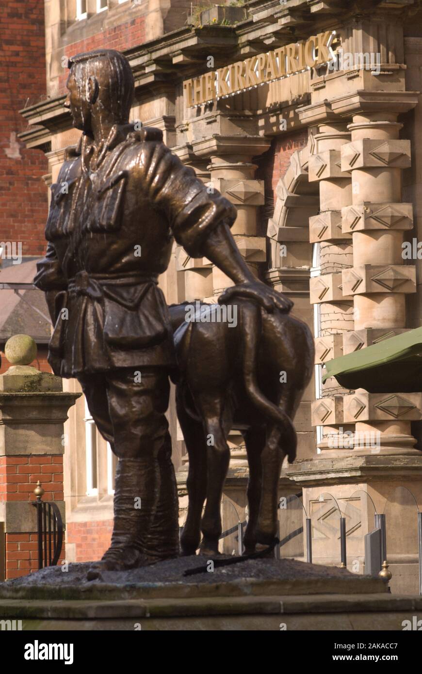 John Simpson Kirkpatrick Statue, South Shields / Simpson and his Donkey Stock Photo