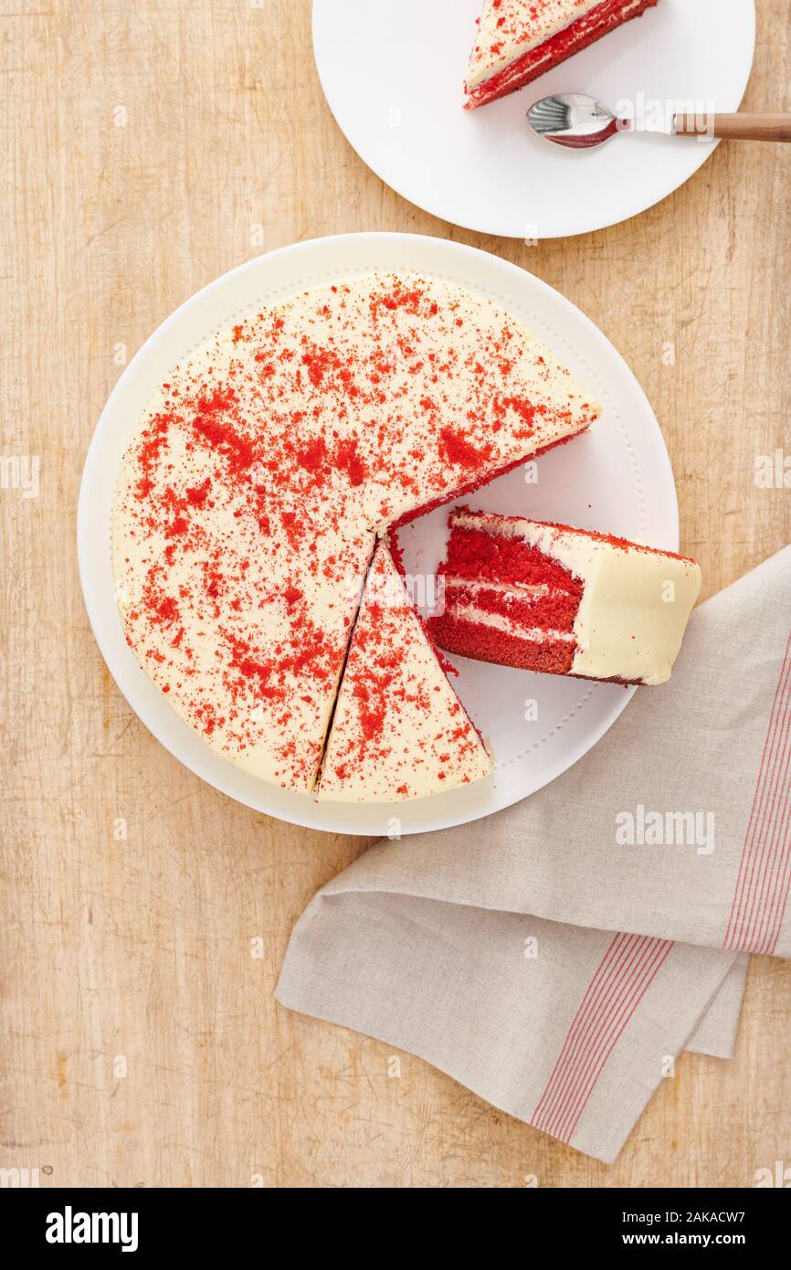 Red Velvet Cake Stock Photo - Alamy