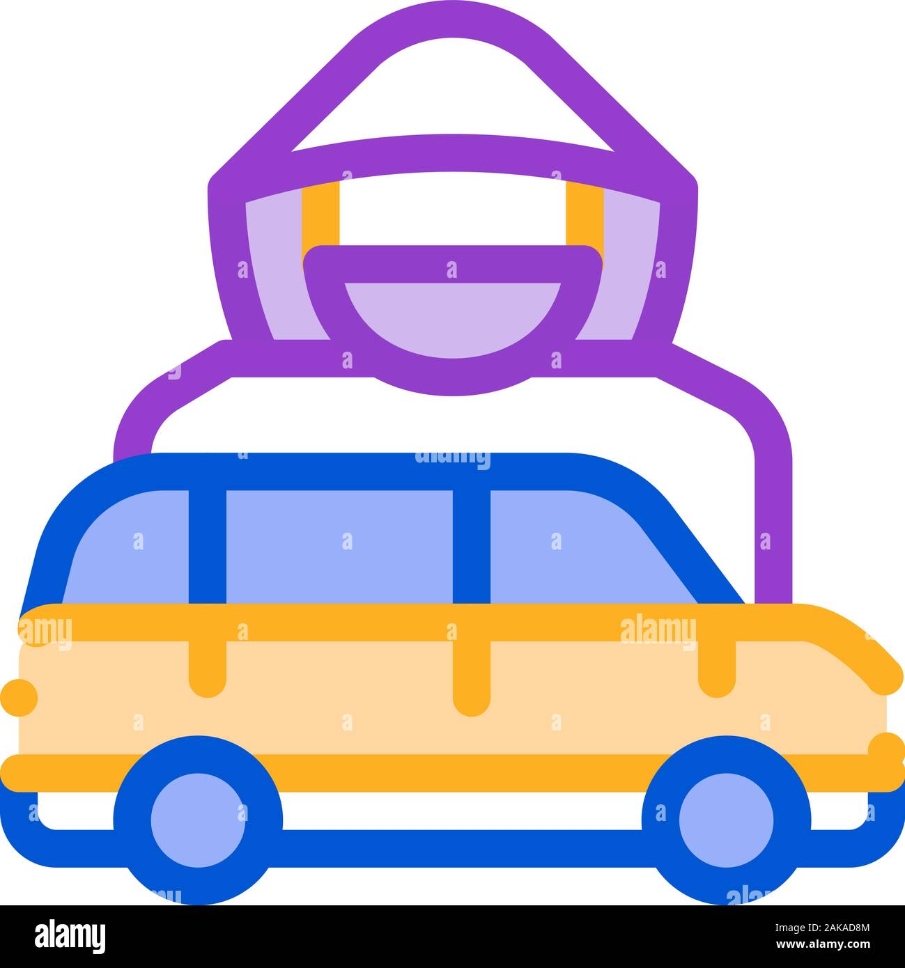 Car Driver Logo Icon Vector Outline Illustration Stock Vector Image ...