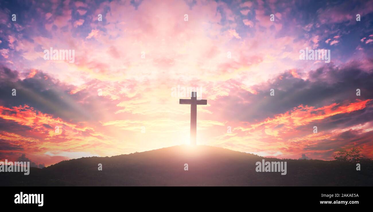 The Cross symbol of christian and Jesus Christ Stock Photo - Alamy