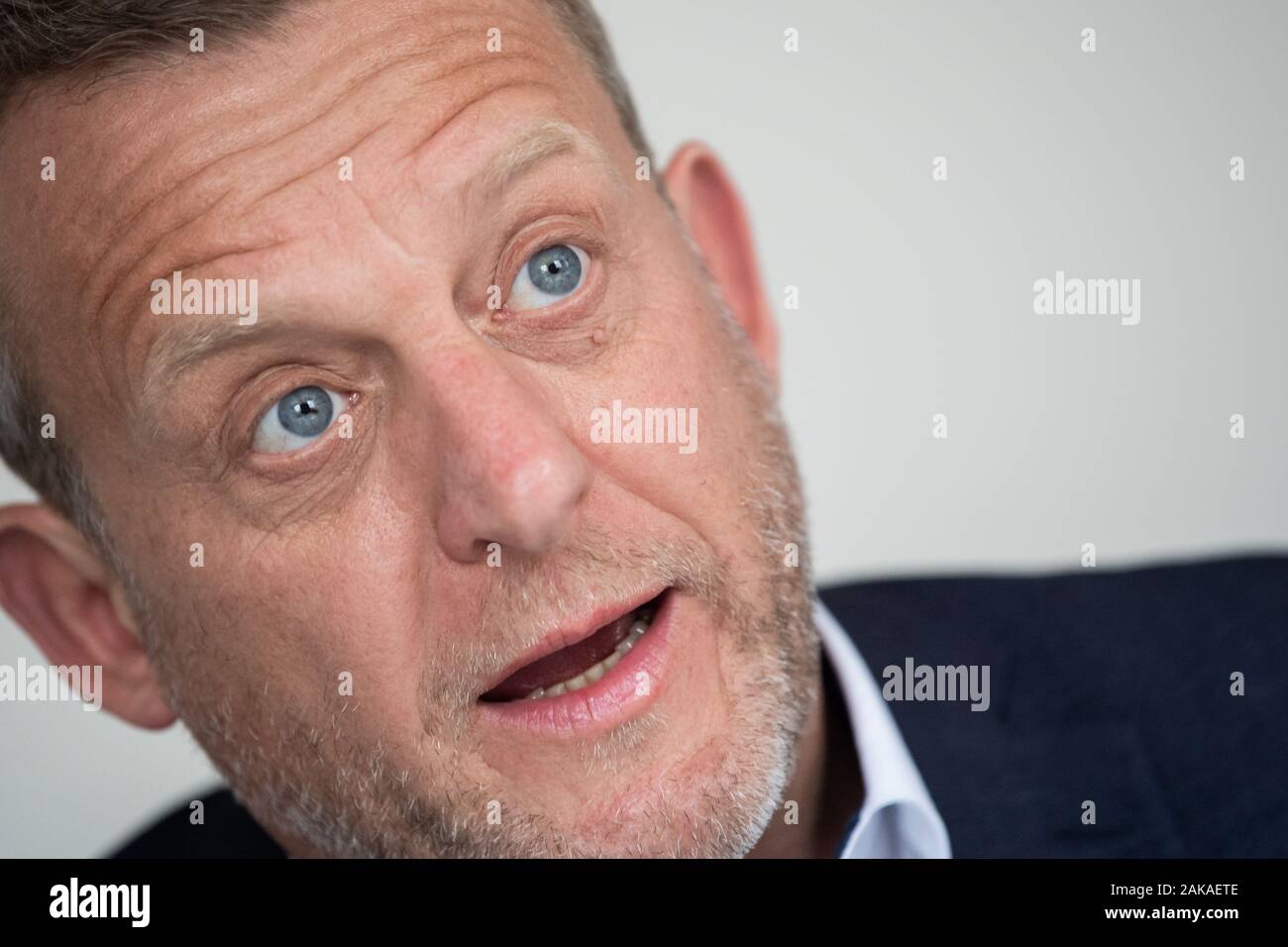 Stuttgart, Germany. 07th Jan, 2020. Roman Zitzelsberger, district manager of IG Metall Baden-Württemberg, will take part in a discussion with the Deutsche Presse-Agentur (dpa) Credit: Tom Weller/dpa/Alamy Live News Stock Photo