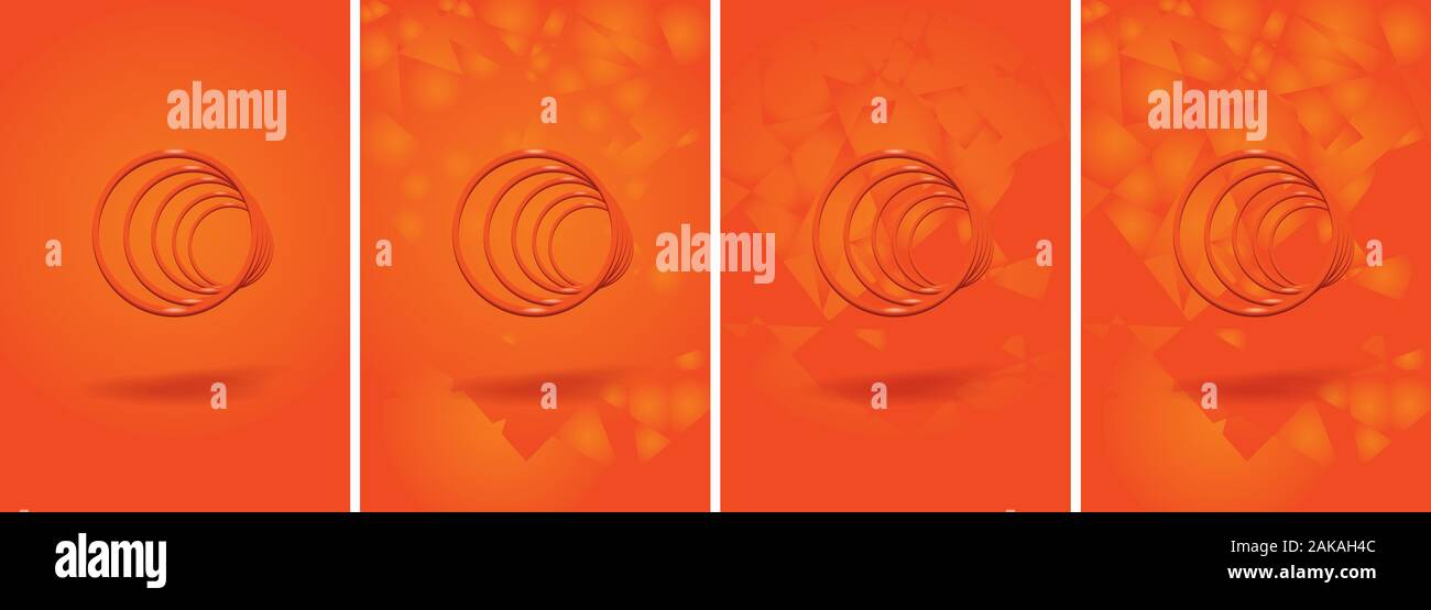 Abstract background and circles with shadows and 3D effect Stock Vector