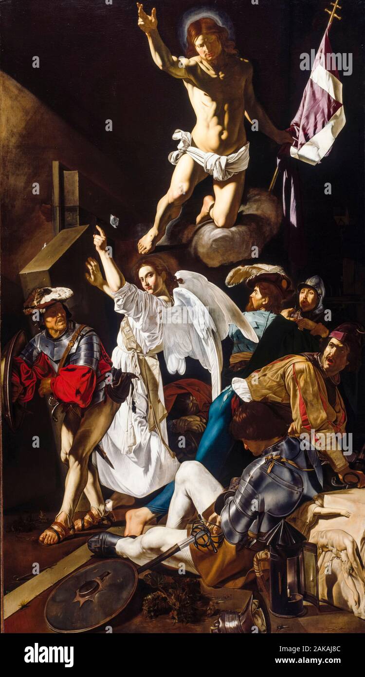 Francesco Buoneri called Cecco del Caravaggio, The Resurrection, painting, 1619-1620 Stock Photo