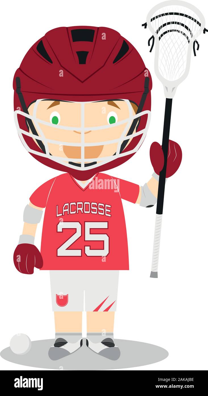 Sports cartoon vector illustrations Lacrosse Stock Vector Image & Art