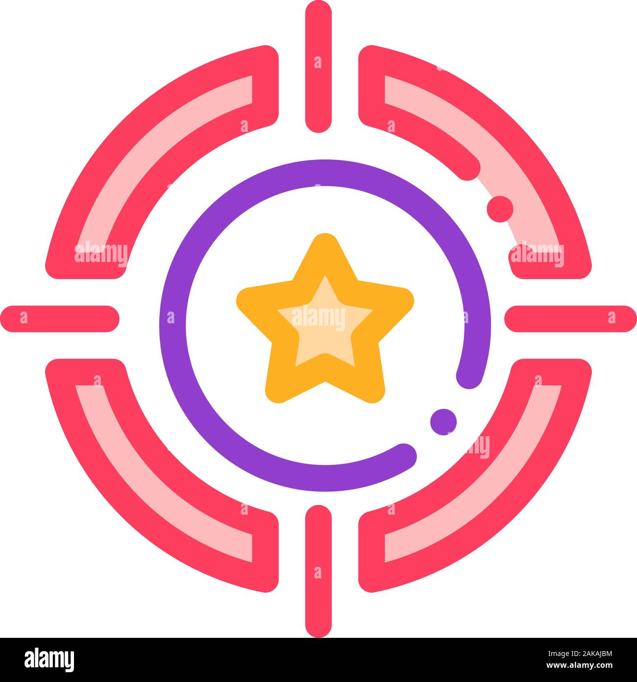 Bonus Target Sign Icon Vector Outline Illustration Stock Vector Image ...