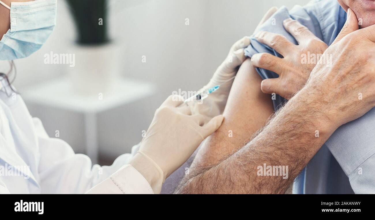 Healthcare Concept Cropped Image Of Unrecognizable Nurse Giving