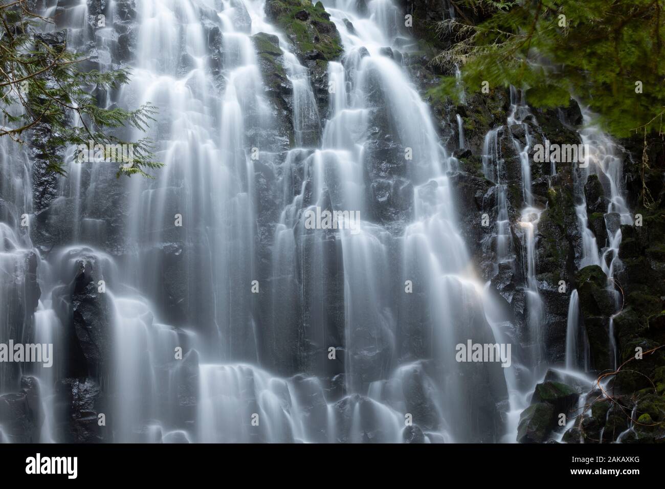 View of Ramona Falls, Mount Hood National Forest, Oregon, USA Stock Photo