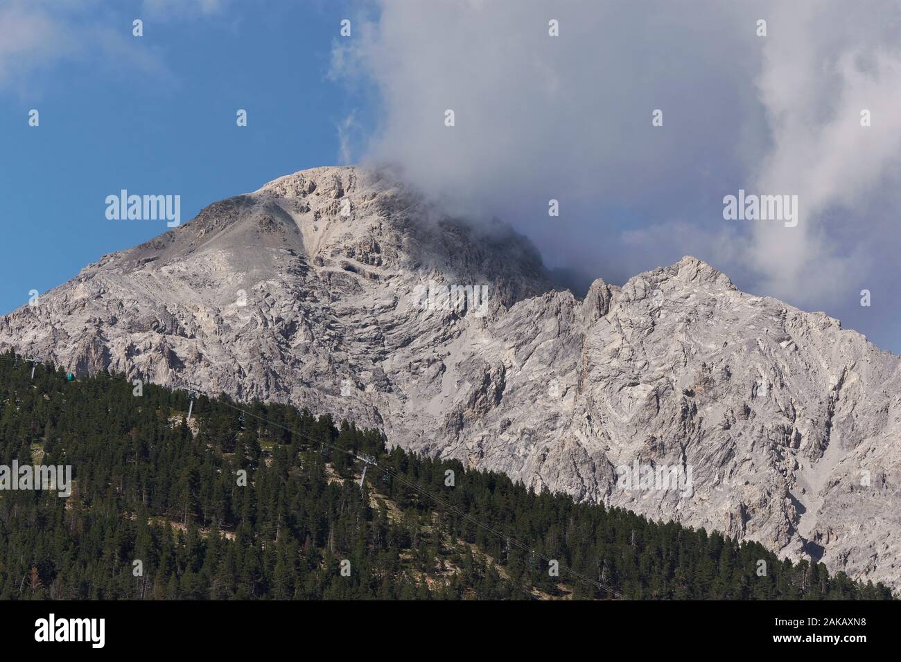Mont Chaberton, 3.131 m, Montgenèvre. Alps range, France. Stock Photo