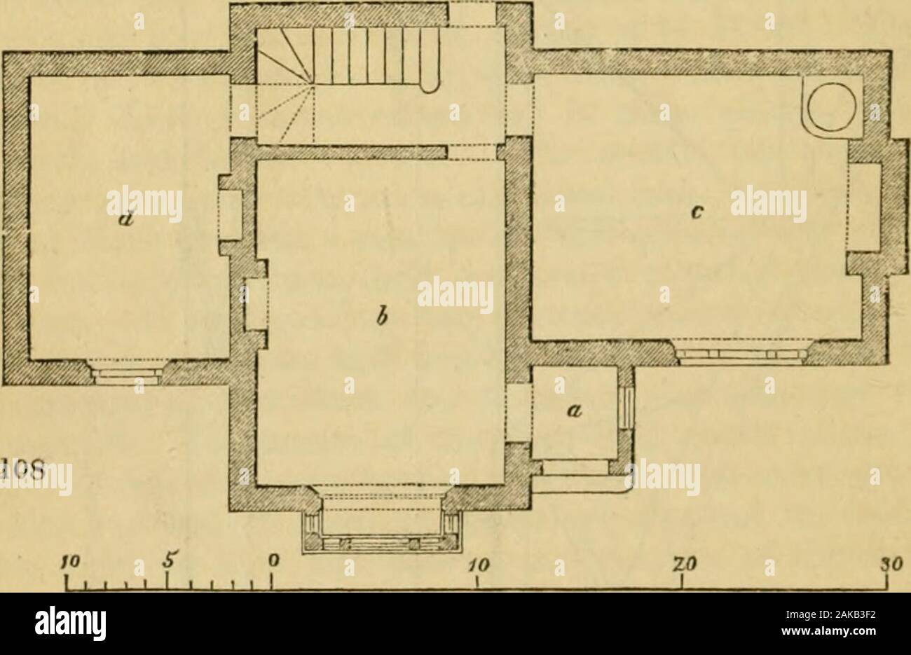 The Architectural Magazine Given Fig 108 Is The Ground Plan In Which A Is The Porch Z The Living Room Or Parlour 16 Ft By 12 Ft C The Kitchen 16 Ft By