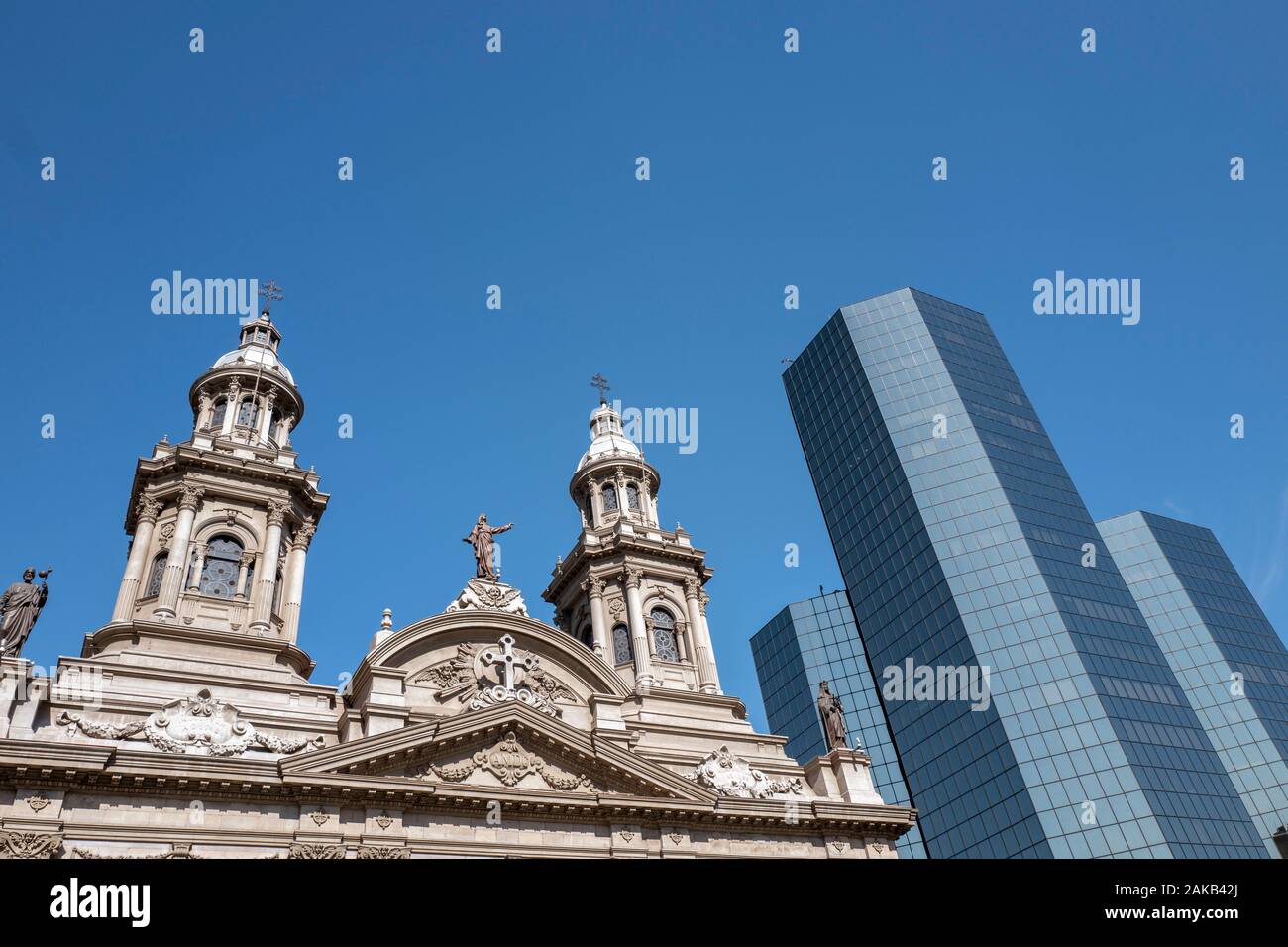 Santiago Metropolitan Cathedral (Catedral Metropolitana) in Santiago, Chile Stock Photo