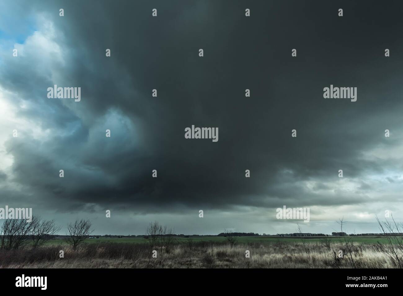 Dark torm clouds background landscape image Stock Photo